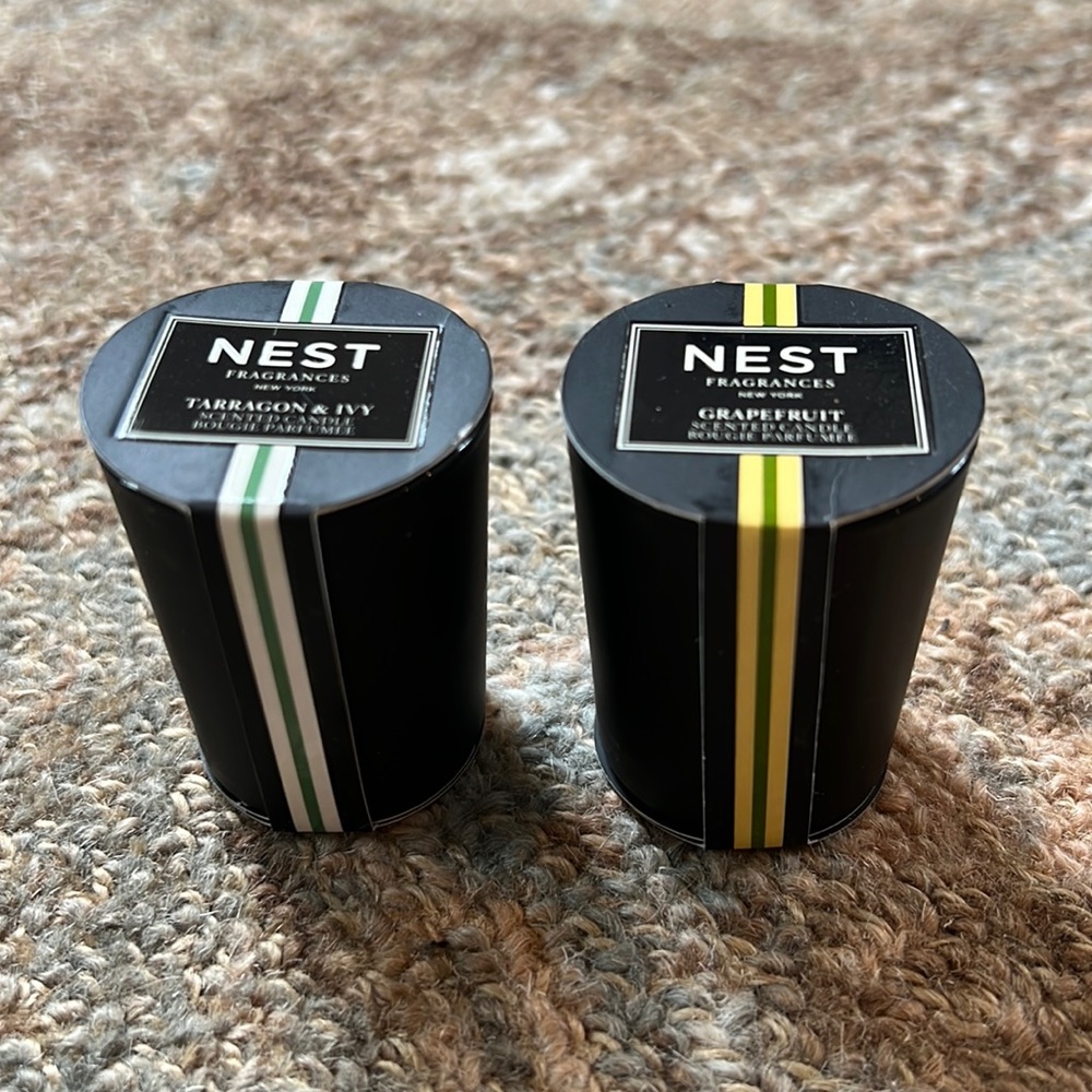 NEST mini candles: Tarragon & Ivy and Grapefruit